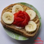 peanut butter sandwich strawberry banana