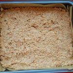 Carrot cake mixture in the tray