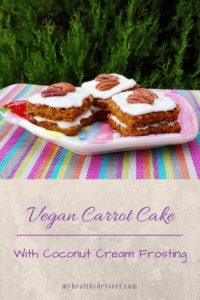Vegan carrot cake with coconut cream frosting