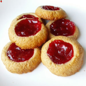 4-Ingredient Jam Thumbprint Cookies