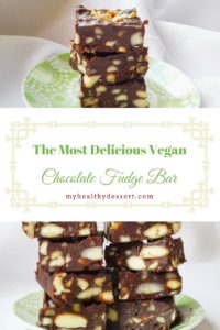 The Most Delicious Vegan Chocolate Fudge Bar