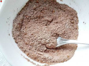 Flour and cocoa powder