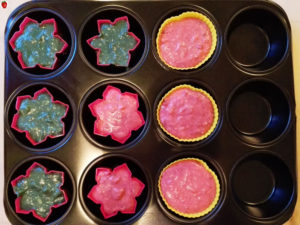 Vegan Christmas Spirulina and Beet Cupcakes