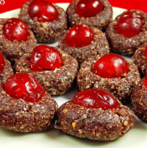 Raw Christmas Cherry Cookies