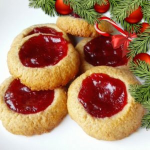 4-Ingredient Jam Thumbprint Cookies