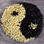 Sesame seeds yin yang